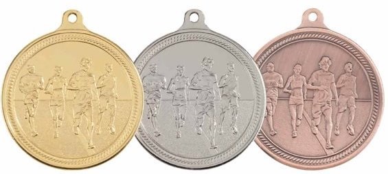 Hardlopen MM16051 Medaille Ø 50 mm goud-zilver-brons Compleet